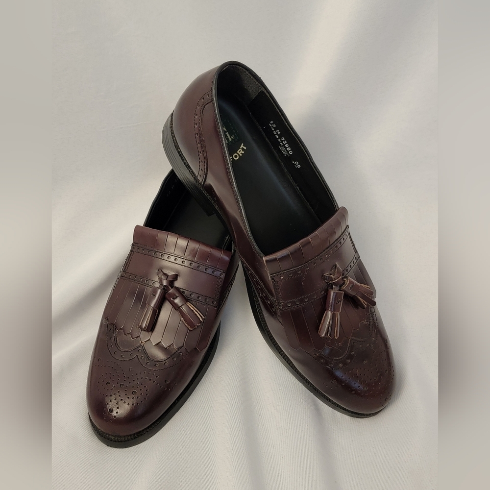 Nunn Bush Comfort Burgundy Tassel Loafers Size 12M - Picture 1 of 11